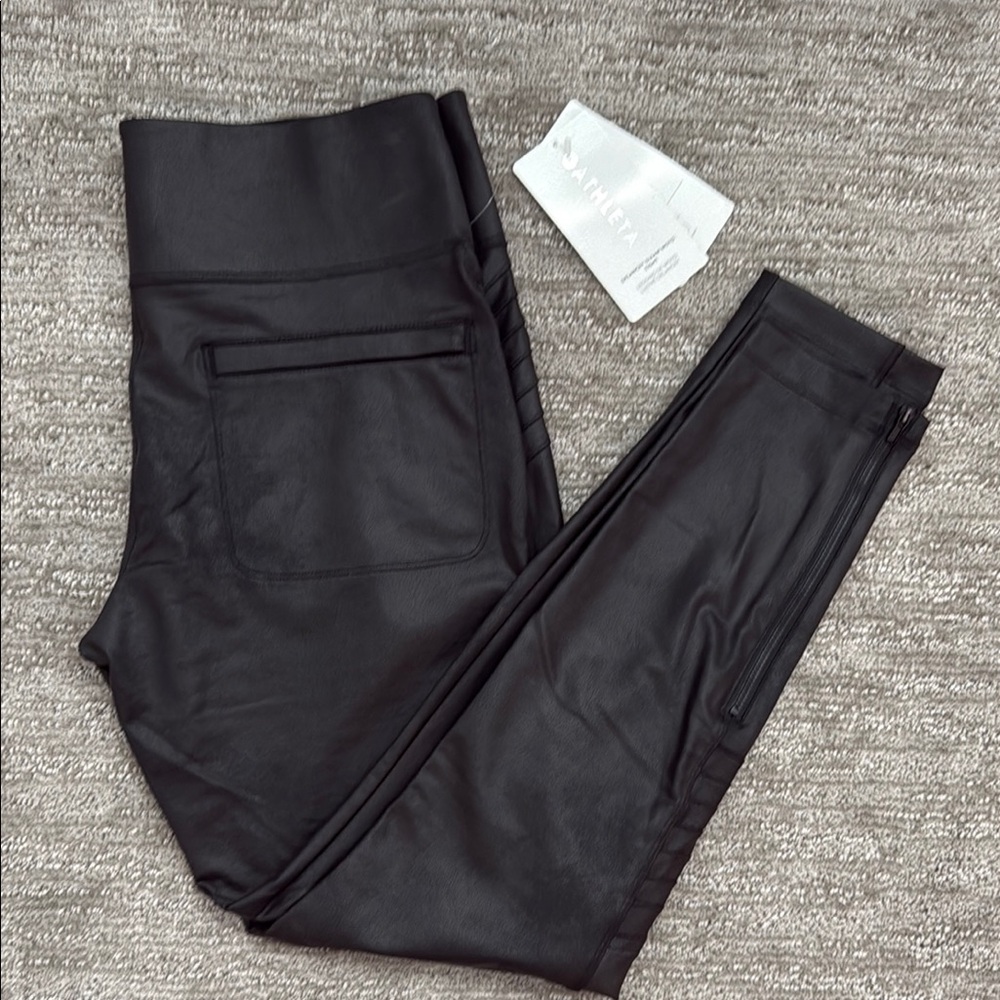 Black Faux Leather Leggings